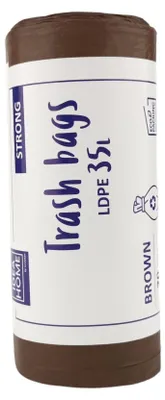 Immagine prodotto di SACCHETTI IH IN LDPE RESISTENTI DA 35 L MARRONE, 20 pezzi