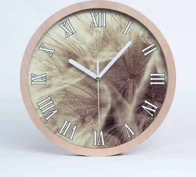 Produktbild von Holzuhr 20fi cm wanduhr - weiße Spitzen - Löwenzahn