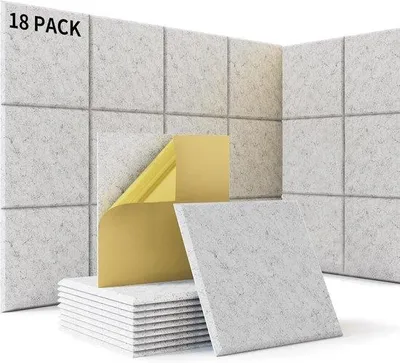 Produktbild von Famanu Schallabsorber 18 Stück 30x30x1 cm - Hochdichte akustische Paneele