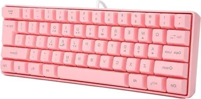 Zdjęcie produktu dla Czerwona klawiatura gamingowa z 61 klawiszami i podświetleniem RGB