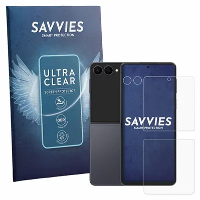 Produktbild von 18x Für Samsung Galaxy Z Flip 8 (Display+Kamera) Schutzfolie Savvies Displayschutz Display Schutz Folie Klar Transparent