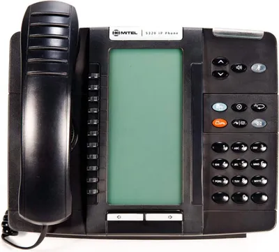 Obrázok produktu pre Mitel 5320 IP telefón – firemný telefón s napájaním cez PoE, kancelársky telefón s slúchadlom, VoIP, LCD displej