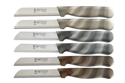 Produktbild von SMI Obstmesser Schälmesser Wellenschliff 6 Stück Solingen Küchenmesser Gemüsemesser scharfe Klinge