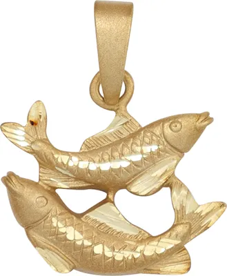 Produktbild von JOBO Anhänger Sternzeichen Fische 925 Sterling Silber gold vergoldet matt