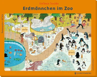 Produktbild von Rahmenpuzzle Erdmännchen in Zoo - 48 Teile