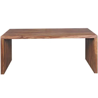 A wooden desk on a white background.