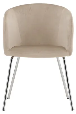 Produktbild von Berit Esszimmerstuhl Armlehne Velours beige.