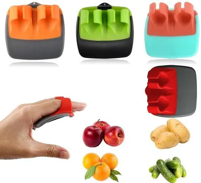 Produktbild von Gemüseschäler aus Edelstahl - Wellenförmiger Schäler - Reibeschäler - Palmenschäler - Handschäler - Für Obst und Gemüse - Küchenutensilien