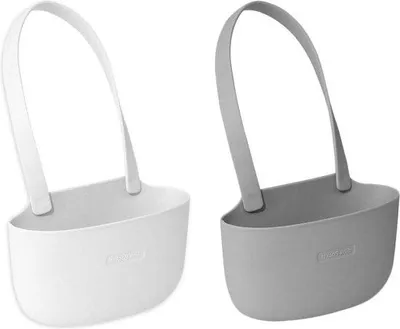 Imagen del producto de Soporte magnético para utensilios de cocina, de 2 piezas, en color gris/blanco