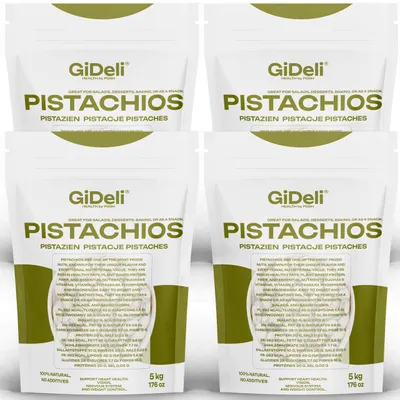 Produktbild von Pistazien 20kg Geröstet Gesalzen mit Schale Vegan Keto Proteinreich Natur GiDeli
