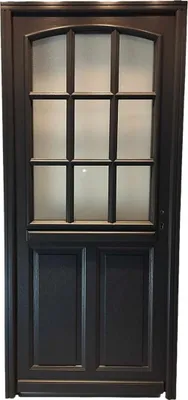 Image de Porte d'entree Bois vitree, Alicia, gris RAL7016, H215 x L90 p.Gauche Cote Tableau