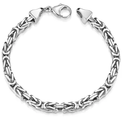 Produktbild von MATERIA by Matthias Wagner Königskette Silber Herren Armband 5mm 31,5g diamantiert rhodiniert in 19 20 21 22 23cm SA-10