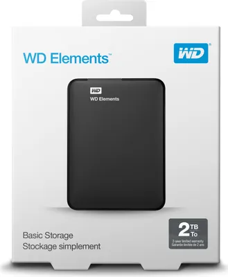 Immagine prodotto di Elements Portable 2 TB, HDD da 2,5 pollici, USB 3.0, nero (00184858)