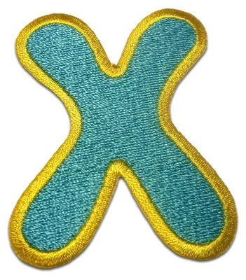 Produktbild von Buchstabe X - 6.2x4.7cm: Alphabet Buchstaben Einzeln Auswählbar - Aufnäher, Bügelbild, Aufbügler, Applikationen, Patches, Flicken, Zum Aufbügeln