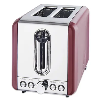Produktbild von Schaub Lorenz Kompakt-Toaster 925 Watt Doppelschlitz weinrot matt