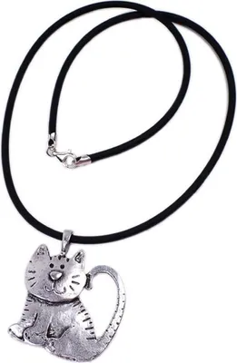 Produktbild von Minott Kette aus Kautschuk mit Kater - Katze Anhänger 21316