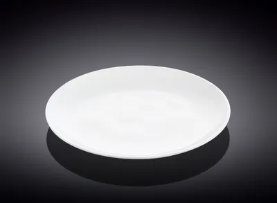 Image de Assiette plate Wilmax 23 cm en porcelaine, blanche WL-991248/A