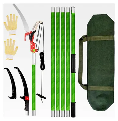 Produktbild von Teleskop-Baumsäge | Ausziehbare Palmen- und Baumsäge mit verstellbarer Teleskopstange | Gartensäge-Set für saubere und schnelle Schnitte an hohen Ästen