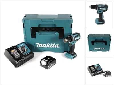 Immagine prodotto di Makita DDF 485 RG1J Trapano avvitatore a batteria 18V / 50Nm in valigetta Makpac + 1x Batteria 6,0 Ah + Caricatore
