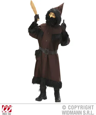 Produktbild von Knecht Ruprecht Mantel - Kasack mit Kapuze, Gürtel -  Weihnachtsmantel M - 50/52