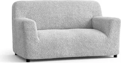 Produktbild von Bestcovers Elastische 2-Sitzer-Sofahusse (120-170cm) – Italienische Mikrofaser, Krallenresistent, Ideal für Haustierbesitzer HELLGRAU