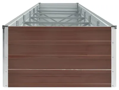 Imagen del producto de Arriate de jardín de acero galvanizado marrón 480x80x45 cm