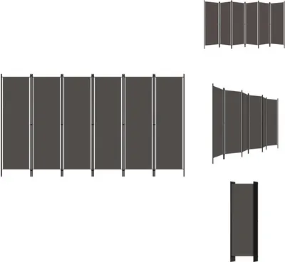 Image de vidaXL Séparation de pièce 6 pièces Anthracite 300x180 cm - Séparation de pièce