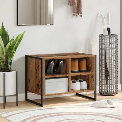 Produktbild von "Schlussverkauf" Schuhschrank moderne - mit Reichlich Stauraum - mit Speicher Altholz 60x35x44 cm Holzwerkstoff  C17399