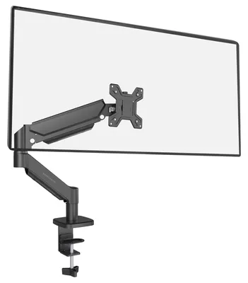 Zdjęcie produktu dla Ramię do monitora - Sprężyna gazowa - Obrót 360° - Do 32 cali - VESA 75x75 i 100x100 - Czarny