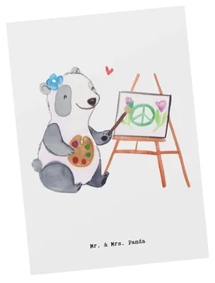Produktbild von Mr. & Mrs. Panda Grußkarte Gestalterinnen für visuelles Marketing Herz - Weiß - Geschenk, Ansichtskarten, Postkarten, Ansichtskarte, Postkarte, Fotokarte