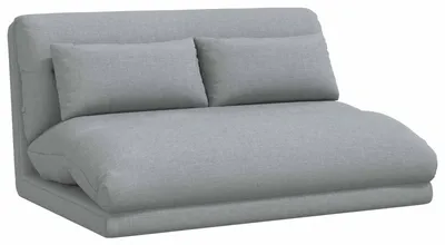 Zdjęcie produktu dla vidaXL Regulowany fotel z podnóżkiem, jasnoszary, materiał