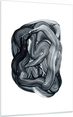 Produktbild von Bilder auf glas - Einteilig - Abstraktion schwarz verschwommen - 50x70cm - Glasbilder - Wandbilder - Bilder - Wanddekoration aus Glas - Glas Bilder - Wandbild auf Glas - GPA50x70-4874