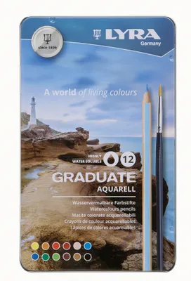 Produktbild von LYRA Aquarellstifte Graduate 12 Stück Metalletui