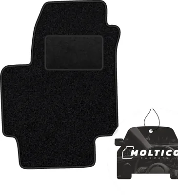 Produktbild von moto-MOLTICO Fahrer Fußmatte Auto Velours Fahrerseite Autoteppiche Schwarz Fahrermatte 1-teilig passend für Hyundai Accent III 2006-2012