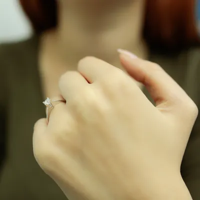 Produktbild von 0,35 Carat Solitär Diamantring 14 Karat Weißgold - 57 (18,10 mm)