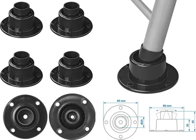 Produktbild von 4x Schwingungsdämpfer Möbelerhöhung für Trittstufe Tischerhöher Ø80x30 Wohnwagen