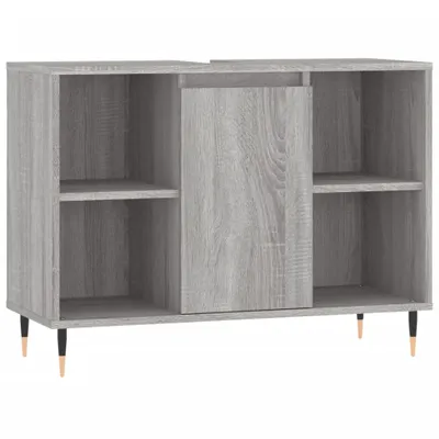 Produktbild von Badschrank Grau Sonoma 80x33x60 cm Holzwerkstoff