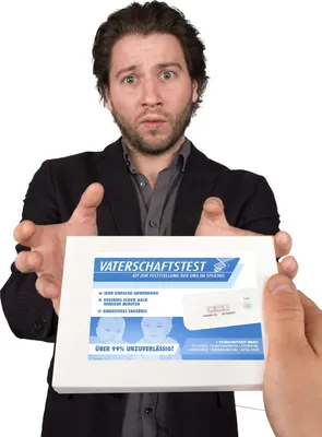 Produktbild von Vaterschaftstest-Kit Scherzartikel Set 7-teilig weiss-blau - Einheitsgröße