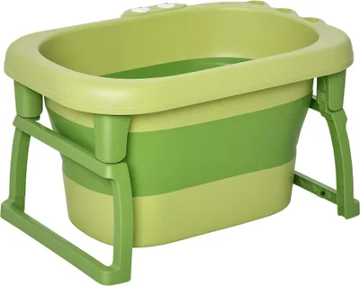 Obrázek produktu pro Dětská vanička, skládací design, protiskluzové nožičky, zelená