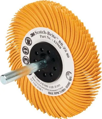 Produktbild von 3M Scotch-Brite Bristle-Brush Typ C⌀ 50 mm Schaft-⌀ 6 mm, BB-ZS, Körnung: 80