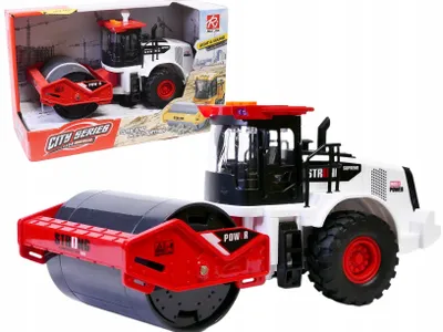 Obrázek produktu pro Hračkový silniční válec Dromader, stavební stroj, světlo a zvuk, 24 cm