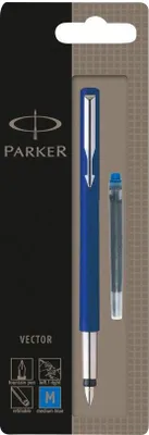 Image de PARKER Stylo Plume VECTOR Bleu M Bleu Blister