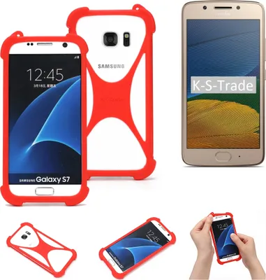 Produktbild von K-S-Trade Handy-Hülle kompatibel mit Lenovo Moto G5 Schutz-Hülle Bumper Silikon Schutz Hülle Cover Case Silikoncase Silikonbumper TPU Softcase