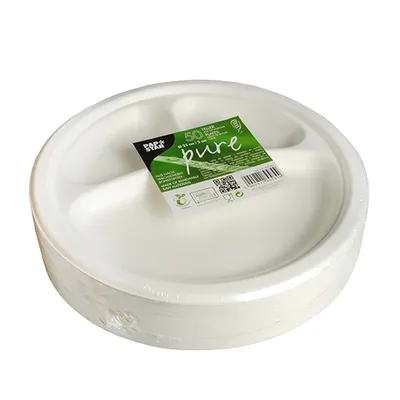 Immagine prodotto di Piatto Papstar Pure 3 pezzi bianco