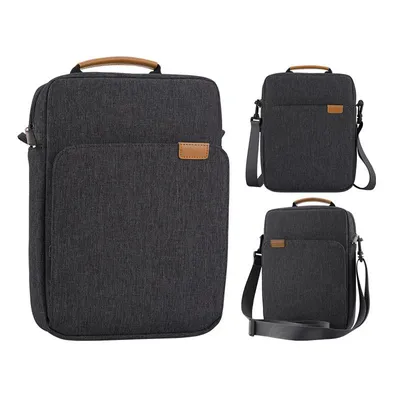Produktbild von Wasserdichte Laptoptasche für 12,9–13,3 Zoll, Schulter- und Handtragbar, große Kapazität, weiches Innenfutter, Schwarz