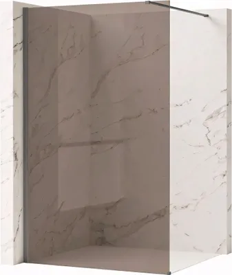 Produktbild von Duschwand Rea Flexi Brown 90 Titanium