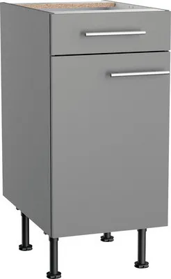 Produktbild von Optifit Unterschrank mit Schublade und Drehtür Mats825 BxTxH 40 x 58,4 x 87 cm basaltgrau matt zerlegt Anschlag reversib