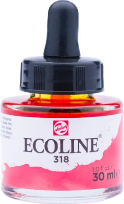 Produktbild von Talens - Ecoline Wasserfarbe Flasche von 30 ml, karminrot