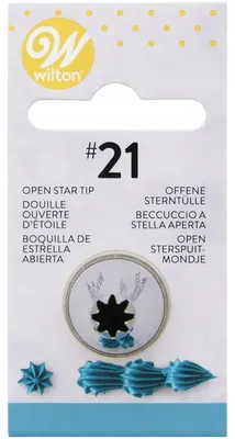 Produktbild von Wilton Offene Sterntülle Nr. 21 Edelstahl Dekorieren