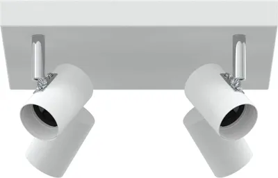 Produktbild von vidaXL Deckenstrahler mit Strahlern Weiß 26,5 x 26 x 11,5 cm Metall